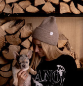Cabin Beanie - 48% Cashmere - Sand