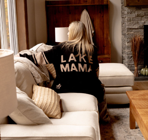 Lake Mama Dockside Knit Cardi - Black & Sand - 100% Cotton