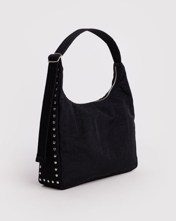 Nylon Shoulder Bag Studs - Black