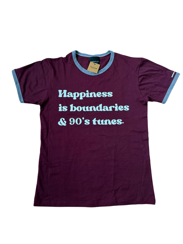 Notes Of Indie- Unisex Ringer Tee - Happiness