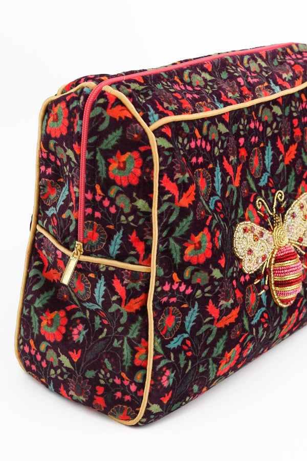 My Doris UK - PINK & GOLD BEE PATTERNED LARGE POUCH