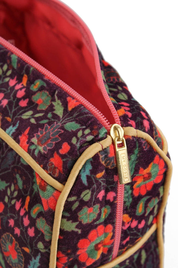 My Doris UK - PINK & GOLD BEE PATTERNED MEDIUM POUCH