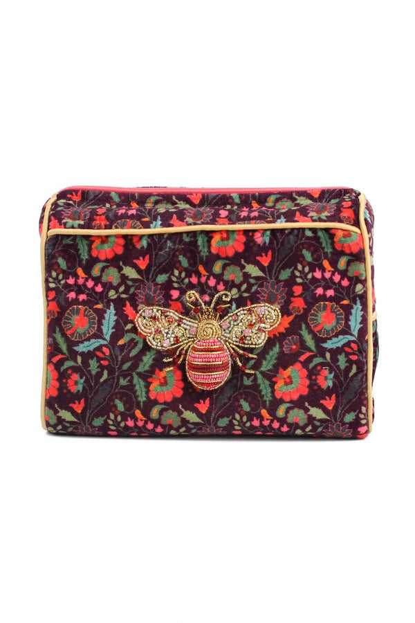 My Doris UK - PINK & GOLD BEE PATTERNED MEDIUM POUCH