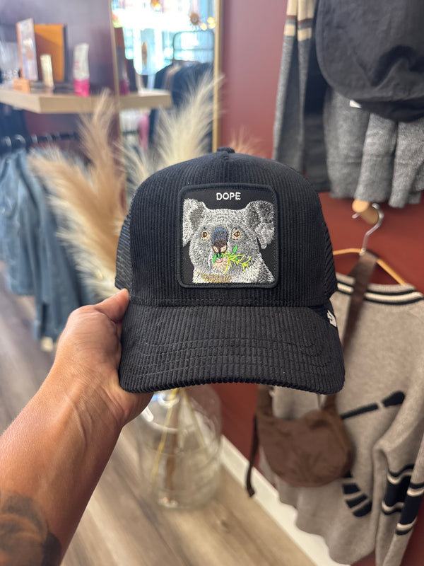 Goorin Bros - Dope Koala - Cord - Black Mesh back