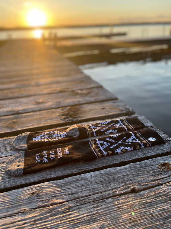Cabin Socks - Time stands still by the lake.