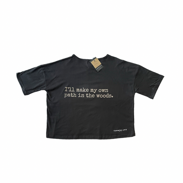 The Weekender Boxy Tee -Into The Woods - Black