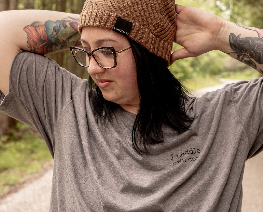 Southwest - Weekender Boxy Tee - Grey - I paddle my own canoe.